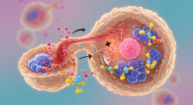 Theca Cell Synthesizing Estrogen Precursors &ndash; Ovarian Hormone Production Illustration