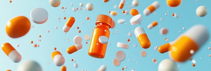 Floating pills and capsules