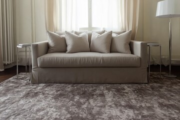 Elegant living room with neutral tones