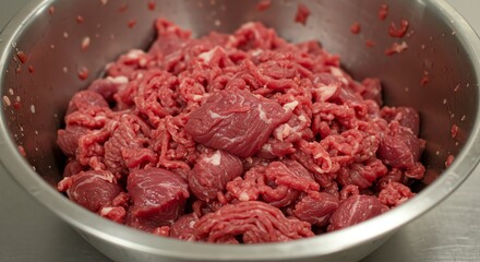 Obraz premium Raw Meat in Bowl