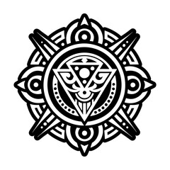 Naklejka premium A solid style icon of shamanic symbol