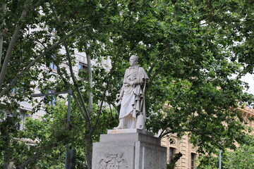 Blick in das Zentrum der Stadt Barcelona in Spanien	