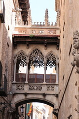 Blick in das Zentrum der Stadt Barcelona in Spanien	