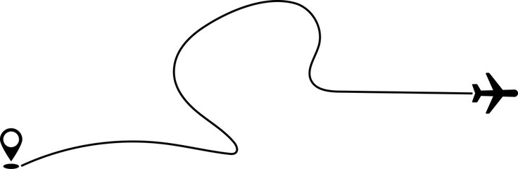 Airplane routes line