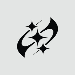 Sleek Futuristic Spa Logo Design with Abstract Minimal Symbol