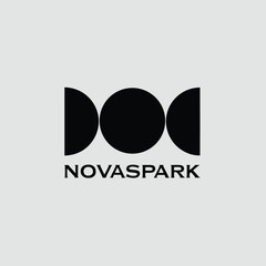 novaspark abstract tech startup logo design Vector