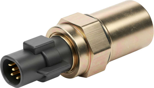 Industrial Pressure Sensor with Connector Close up Detailed Shot of Automotive Part