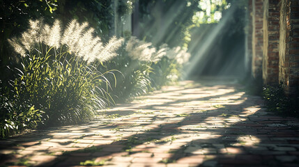 Obraz premium Sunlit Garden Path