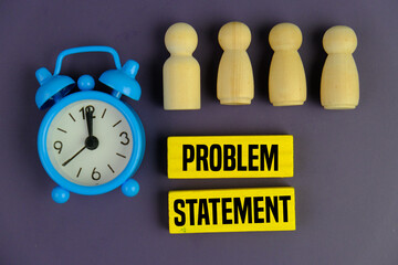 Top view image of book and pen with Problem Statement wording. 