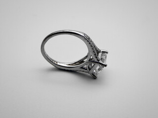 Silver ring with a stone.