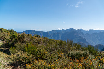 Mountain View from Paul da Serra Plateau Toward Pico do Arieiro, Madeira