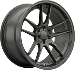 Obraz premium Dark Gray Multi Spoke Alloy Car Wheel Rim Automotive Performance Upgrade