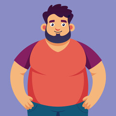 Obraz premium fat man cartoon