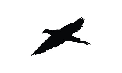 African swamphen bird Silhouette Design  And Vector Illustration. 
