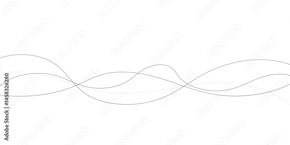 Aufkleber a minimalist abstract image featuring multiple, interwoven, wavy lines in varying thicknesses and da