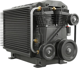 Fototapeta premium Industrial Reciprocating Air Compressor System Powerful Reliable and Efficient Machinery