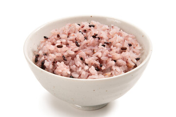 雑穀米の炊き立て赤米ご飯