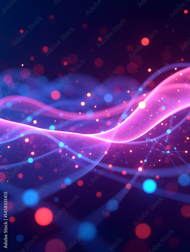 Aufkleber abstract light three-dimensional luminous particles technology sense kv main visual background