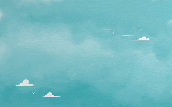 Blue Star Abstract Background/Wallpaper Illustration Textured Illustration Realistic Pastel Watercolor Background
