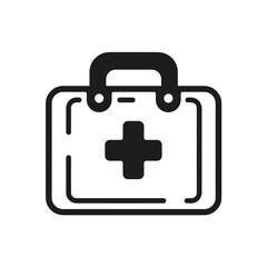 Obraz premium First Aid Kit Icon in Simple Design 