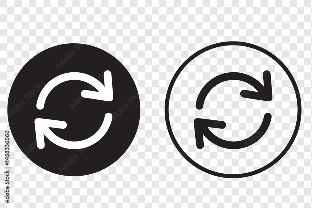 Poster refresh icon vector. reload sign and symbol. update icon.