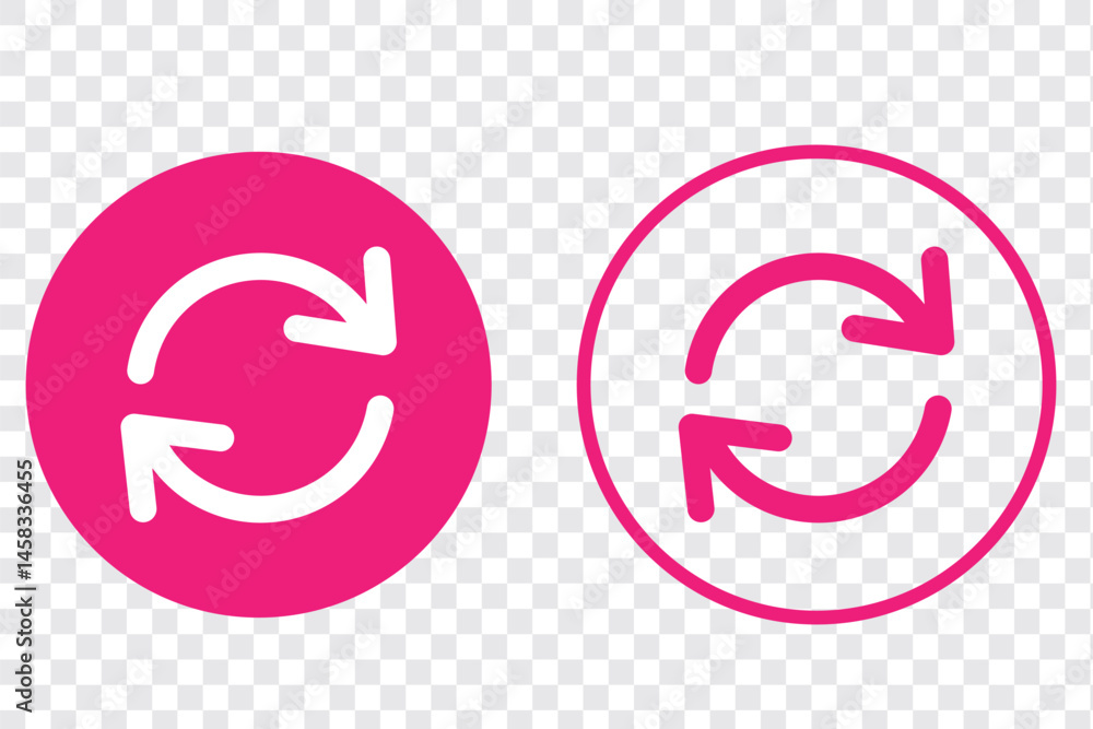 Poster refresh icon vector. reload sign and symbol. update icon.