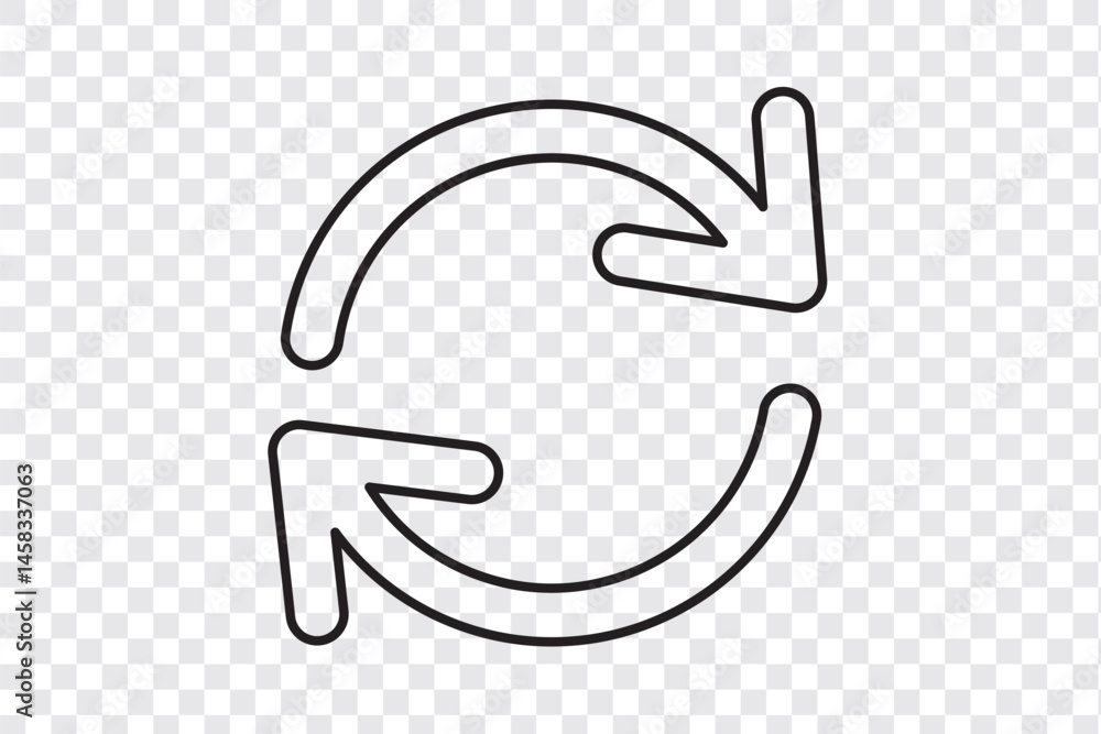 Aufkleber refresh icon vector. reload sign and symbol. update icon.