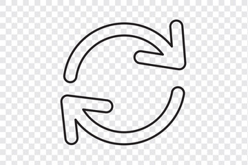 Refresh icon vector. Reload sign and symbol. Update icon.