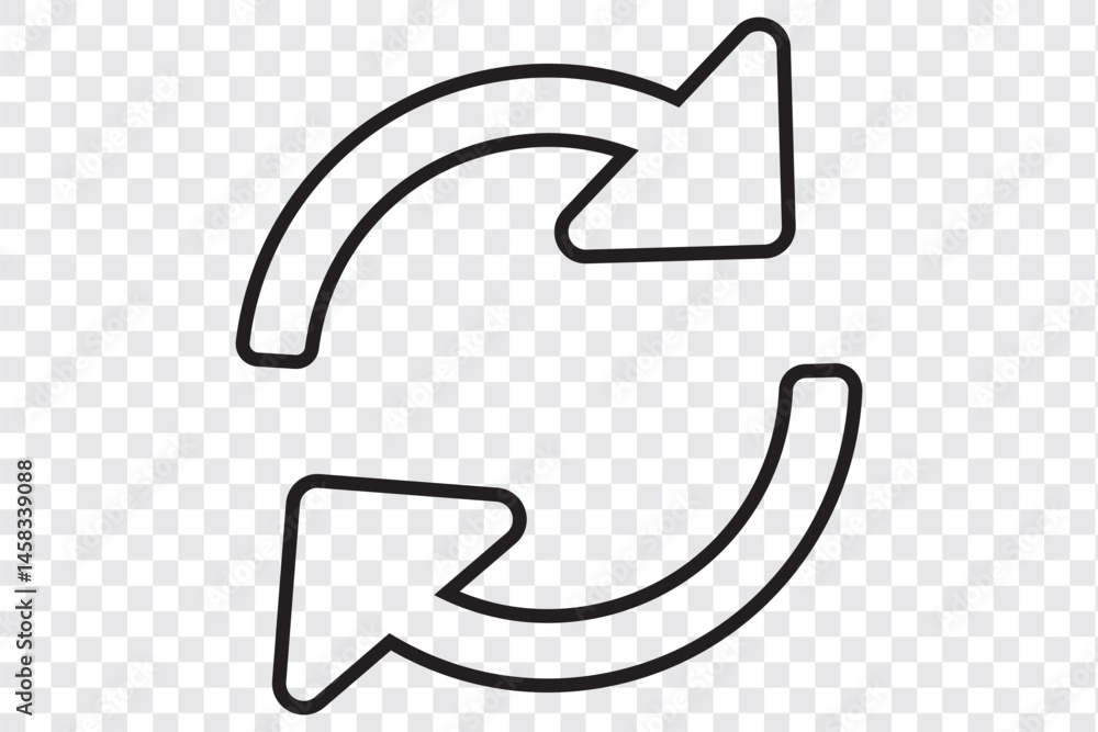 Aufkleber refresh icon vector. reload sign and symbol. update icon.
