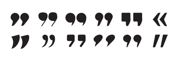  Quotes icon vector set.quote mark collection. black quotes icon set. Speech mark. inverted commas symbol. vector illustration eps 10.