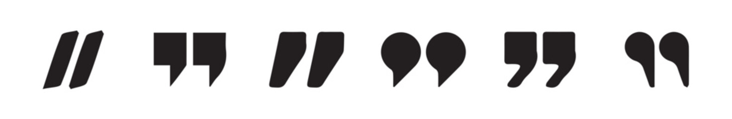 Set of quote mark. Quotes icon vector set.black sign isolated on white background. Vector illustration eps 10.