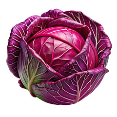 Obraz premium Vibrant Red Cabbage: A Close-Up View of Fresh Produce