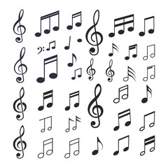 Collection of Musical Notes and Symbols