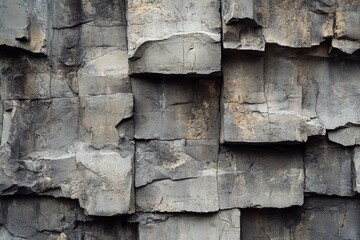 Basalt rock face, textured