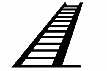 Ladder Silhouette Vector Illustration 