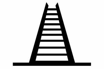 Ladder Silhouette Vector Illustration 
