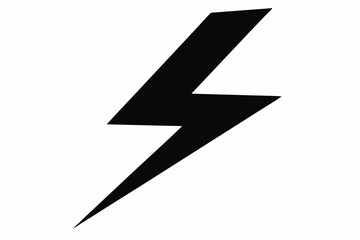 Lightning Bolt Silhouette Vector Illustration 