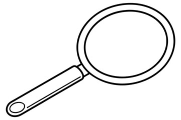 Magnifying Glass Line Art Vector Illustration