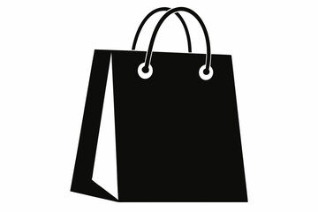 Shopping Bag Silhouette Vector Illustration 