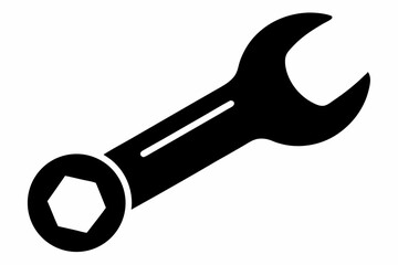 Wrench Silhouette Vector Illustration 