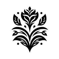 Elegant Floral Monochromatic Design Element