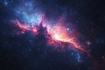 Obraz premium Vibrant swirling colors illuminate a massive hole in the galaxy, big hole in space galaxy Photo background ing