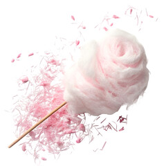 Pink Cotton Candy Swirl on transparent background