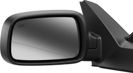 Automotive Side Mirror with Blind Spot Detection System Close up