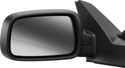 Automotive Side Mirror with Blind Spot Detection System Close up