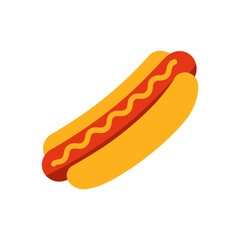 Tasty Hot Dog Vector Graphic for BBQ Picnic and Street Food Themes