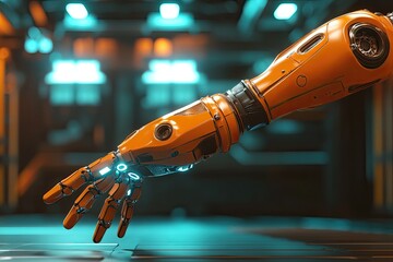 Robotic arm reaching out