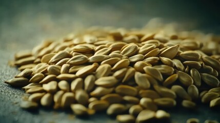 Fototapeta premium Sunflower seeds close up of light brown textured seeds