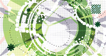 Culturing Colorful  Futuristic Abstract Background Bold Wireframe Texture Elements and Modern Comic Style Shapes And Dynamic Effects and Icons Design