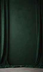 Luxurious dark green velvet backdrop  Elegant texture, rich color ,  velvet background,  textile